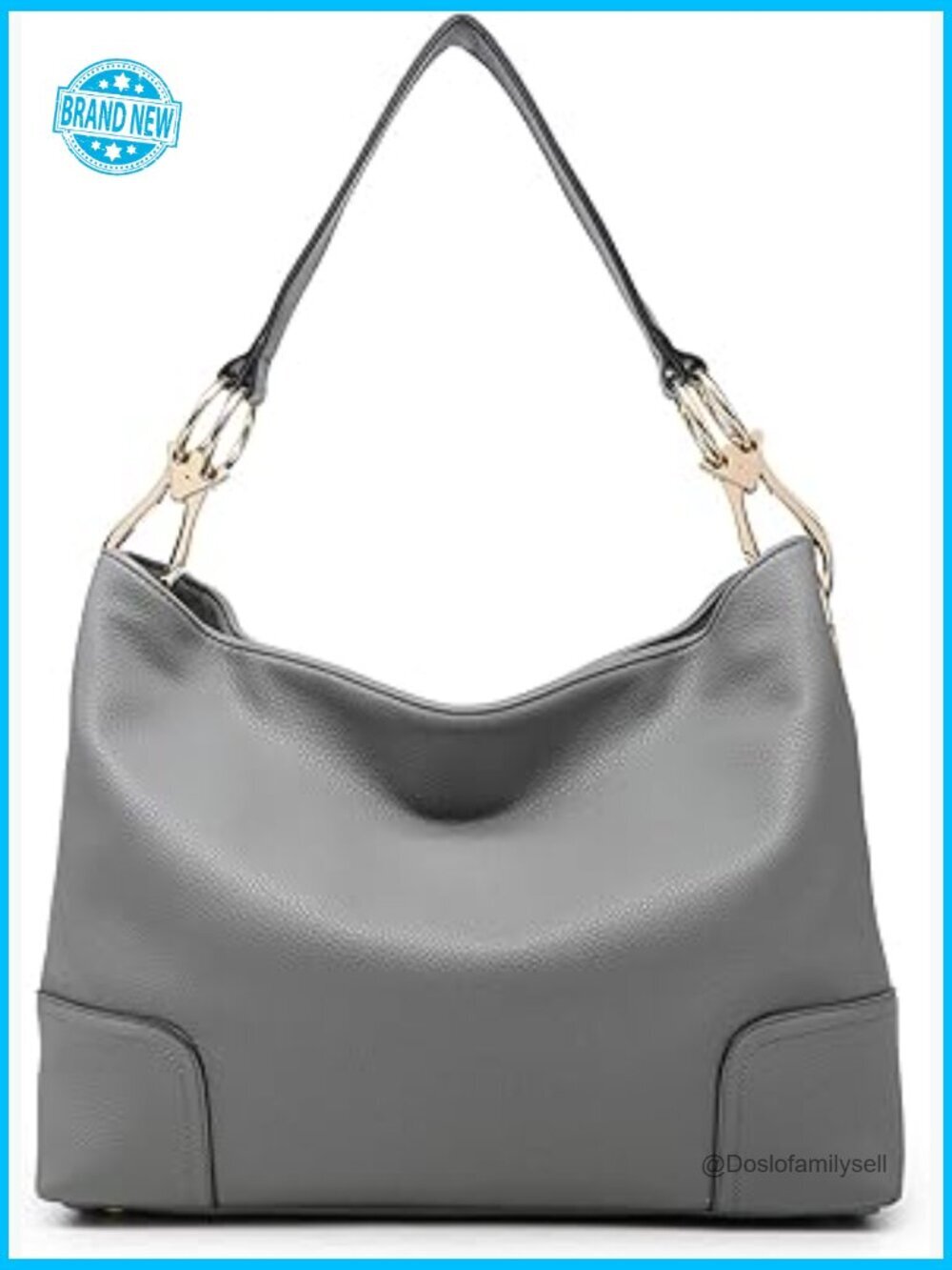 Soft Vegan Leather Hobo Bag Slouchy Shoulder Purse Top Handle Tote Work Satchel